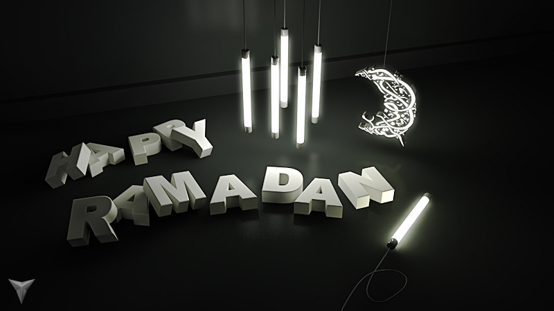 happy ramadan  Global illumination Cinema 4d c4d cinema4d light moon room art design photoshop