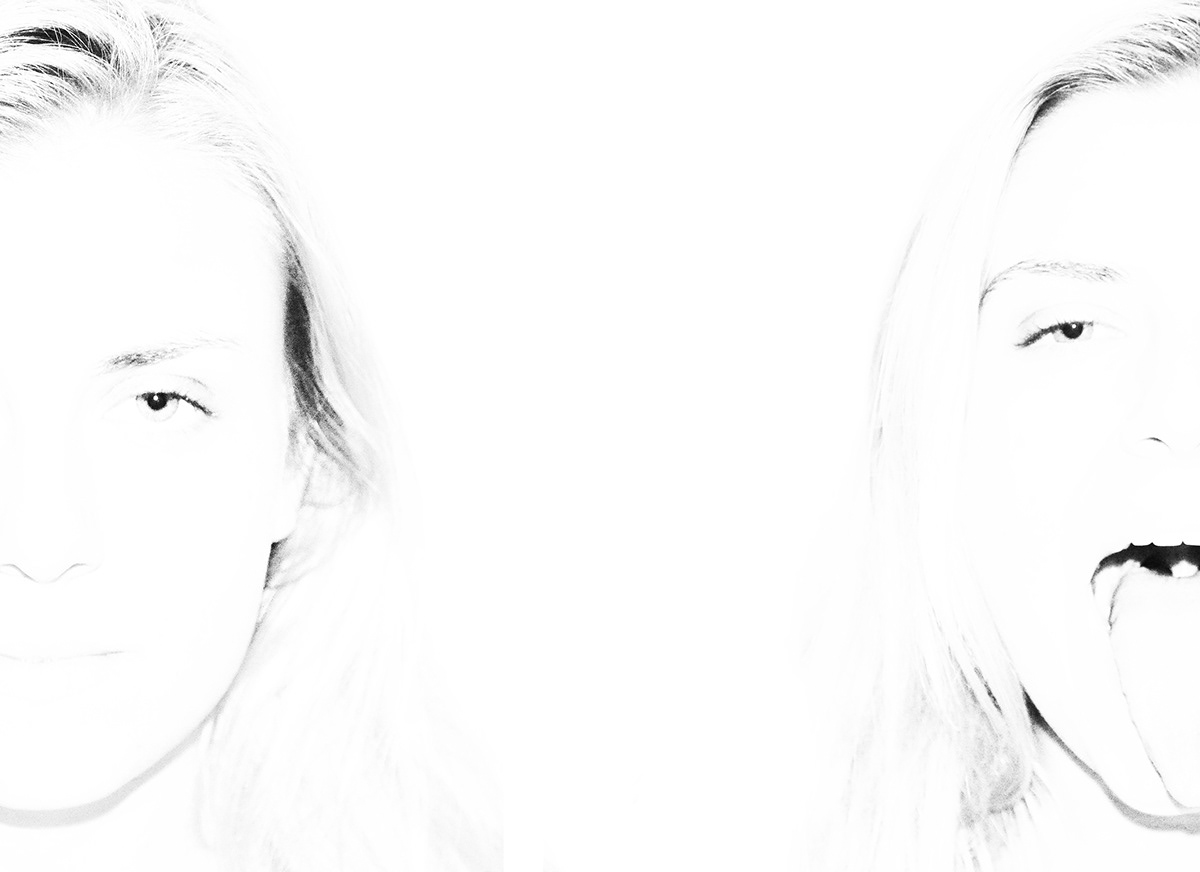 portrait black and white Flipped reversed