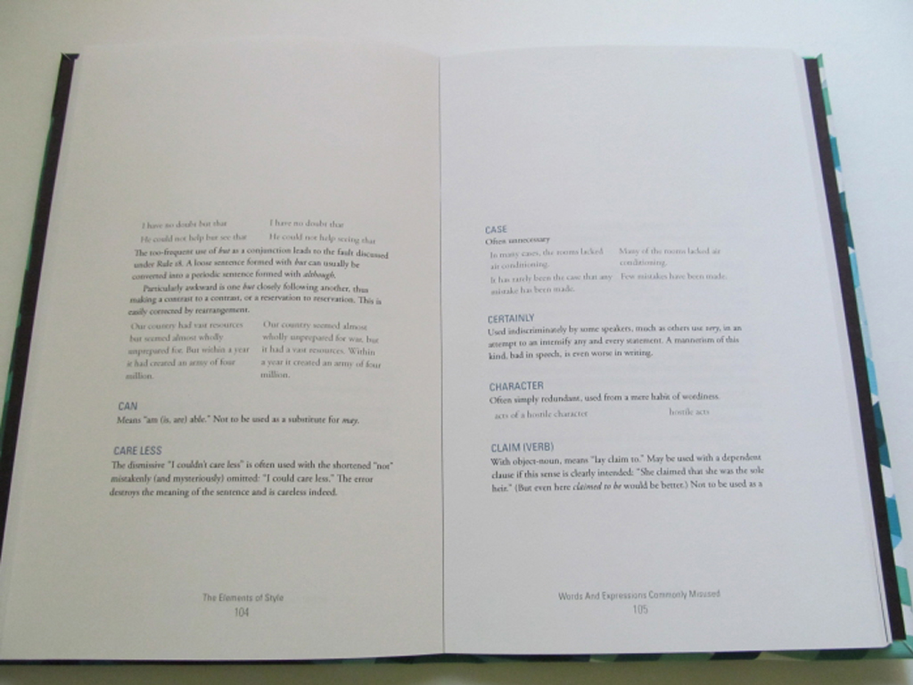 design book design Elements Of Style laser cutting pattern