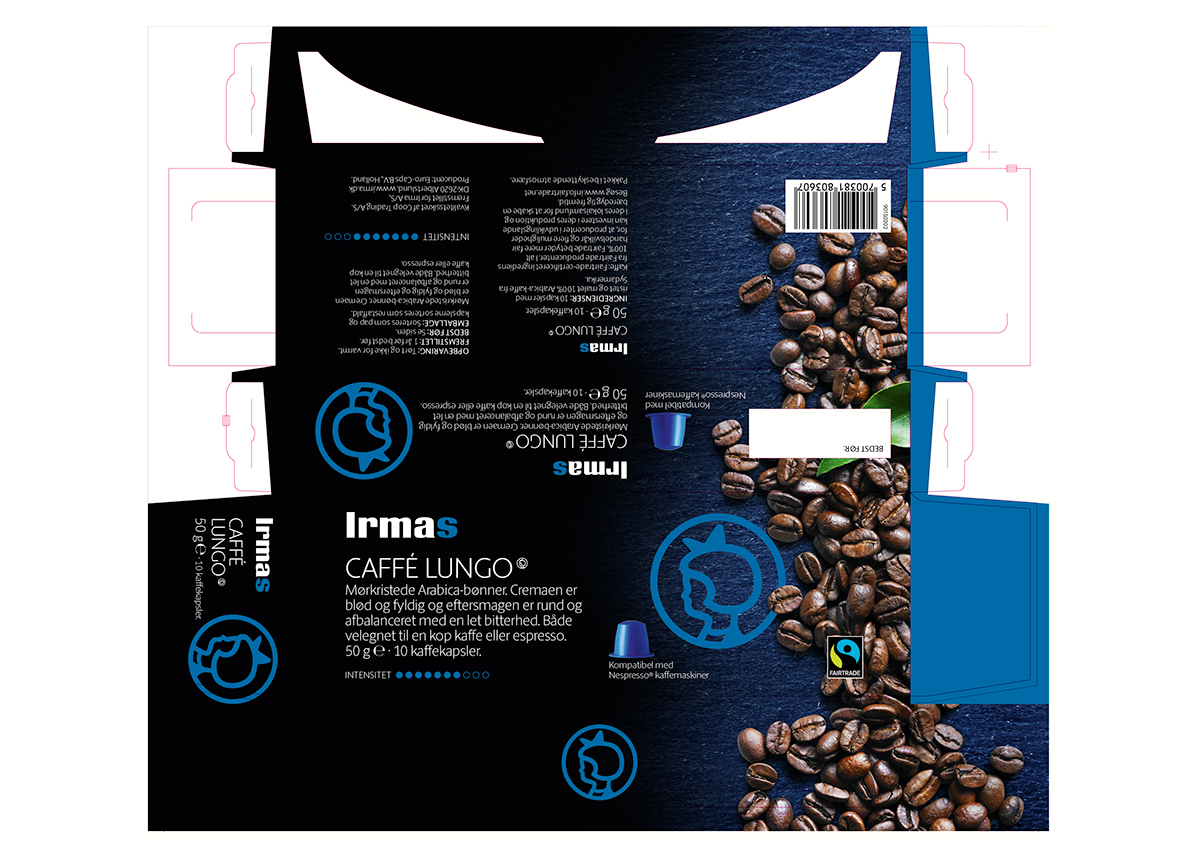 Irma Private label packaging design typography   Coffee capsules espresso espresso capsules