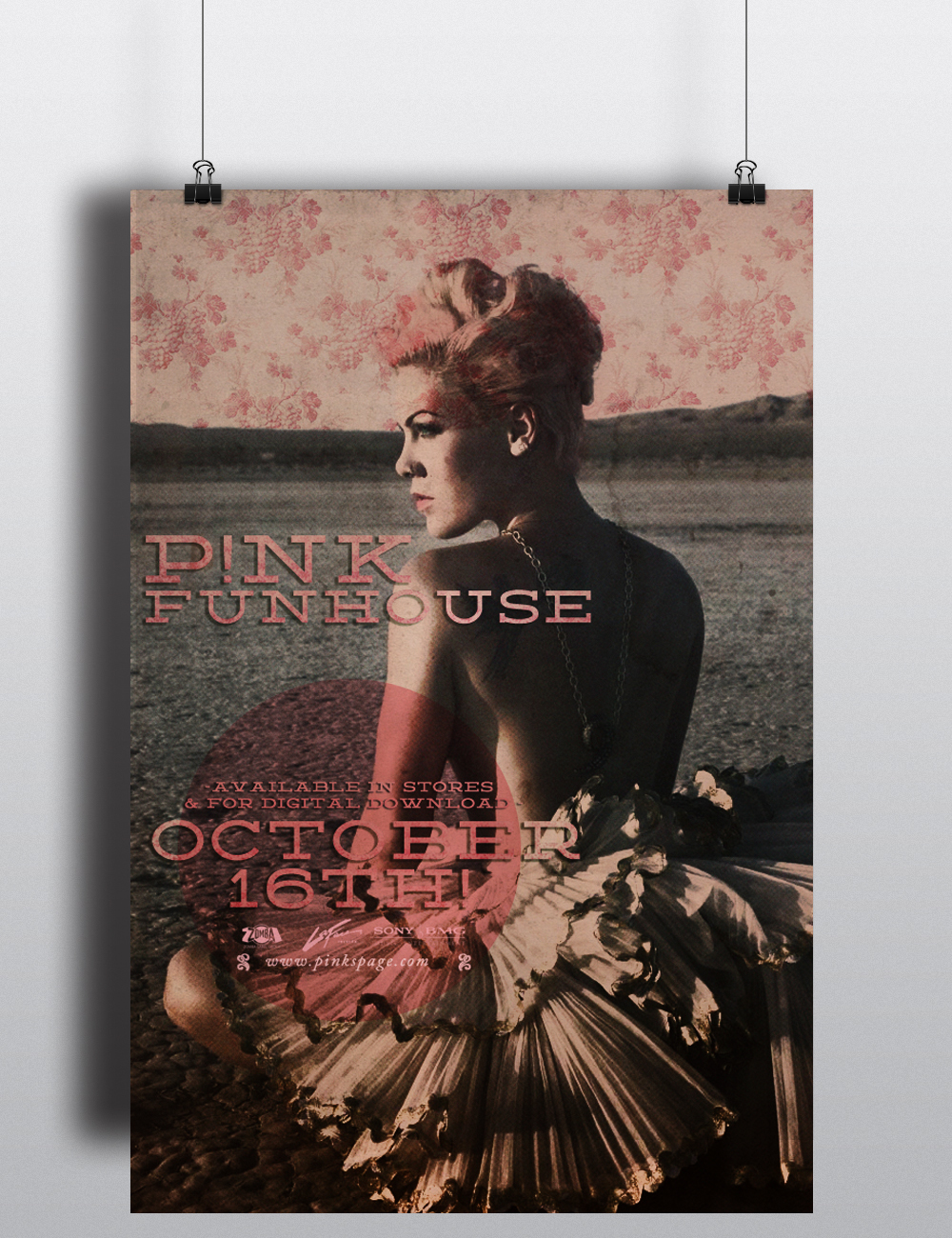 Layout posters P!NK funhouse cd Photo Montage