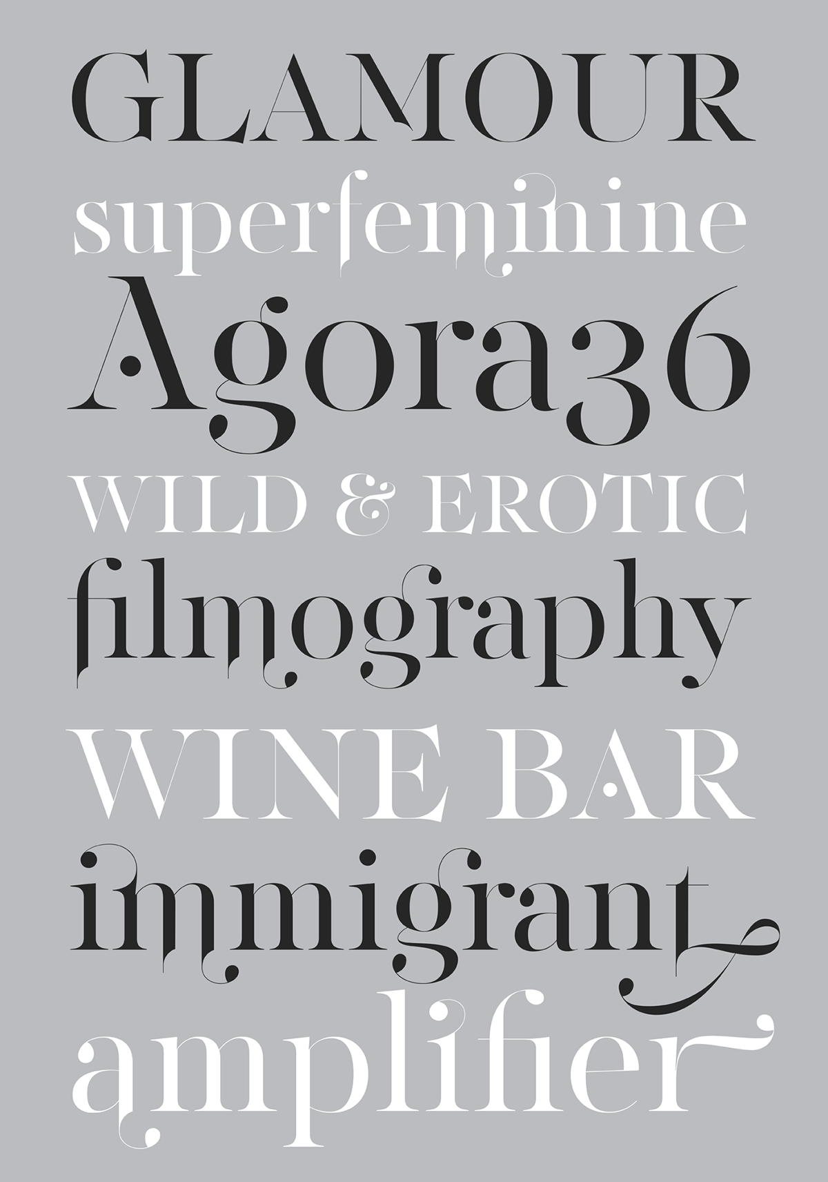 type design font Typeface specimen Parachute Panos Vassiliou athens worldwide Latin greek Cyrillic