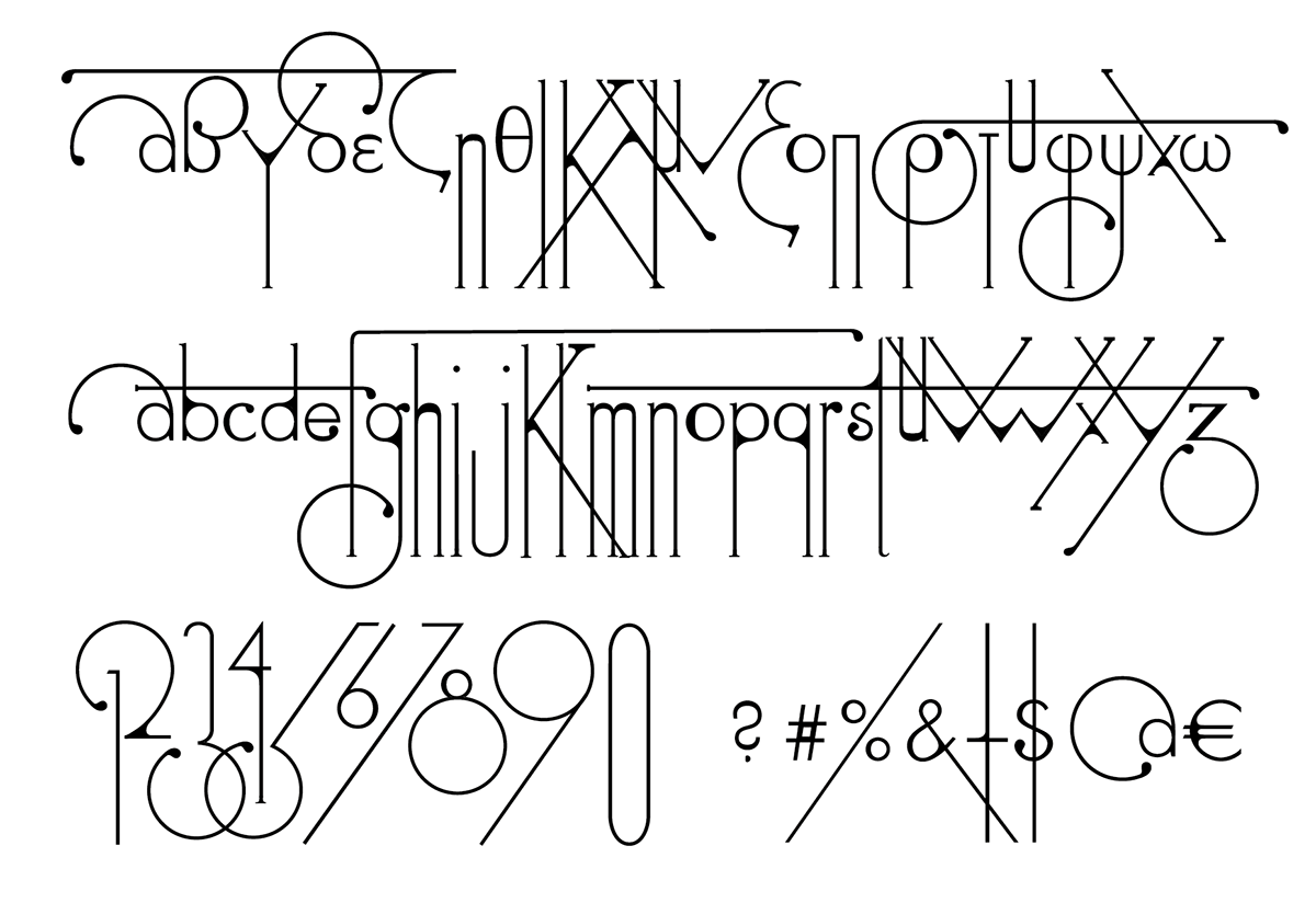 font Typeface Futura futuracha Display decorative type design greek alphabet