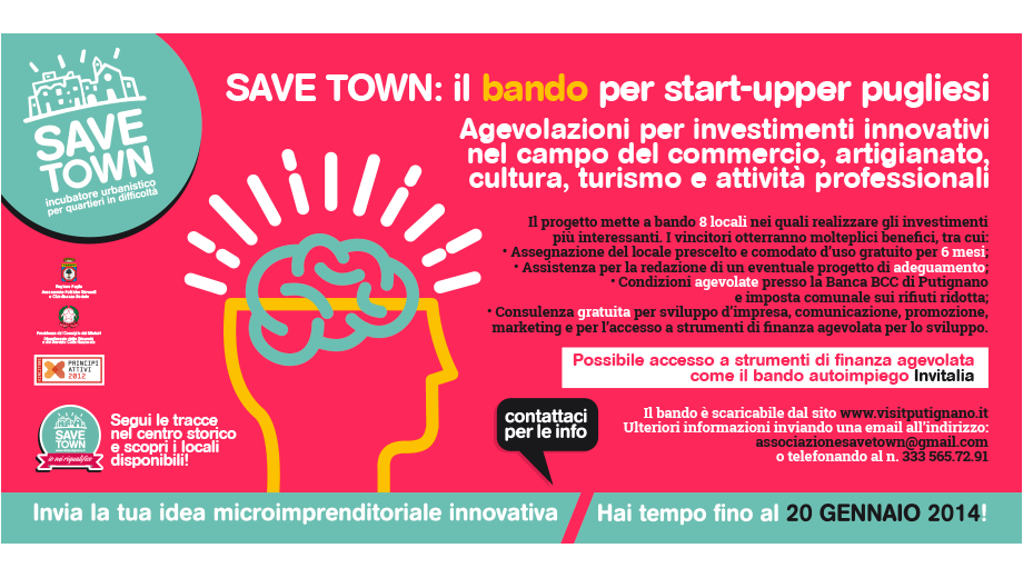 save town incubatore Startup Project puglia Urban tourism Italy