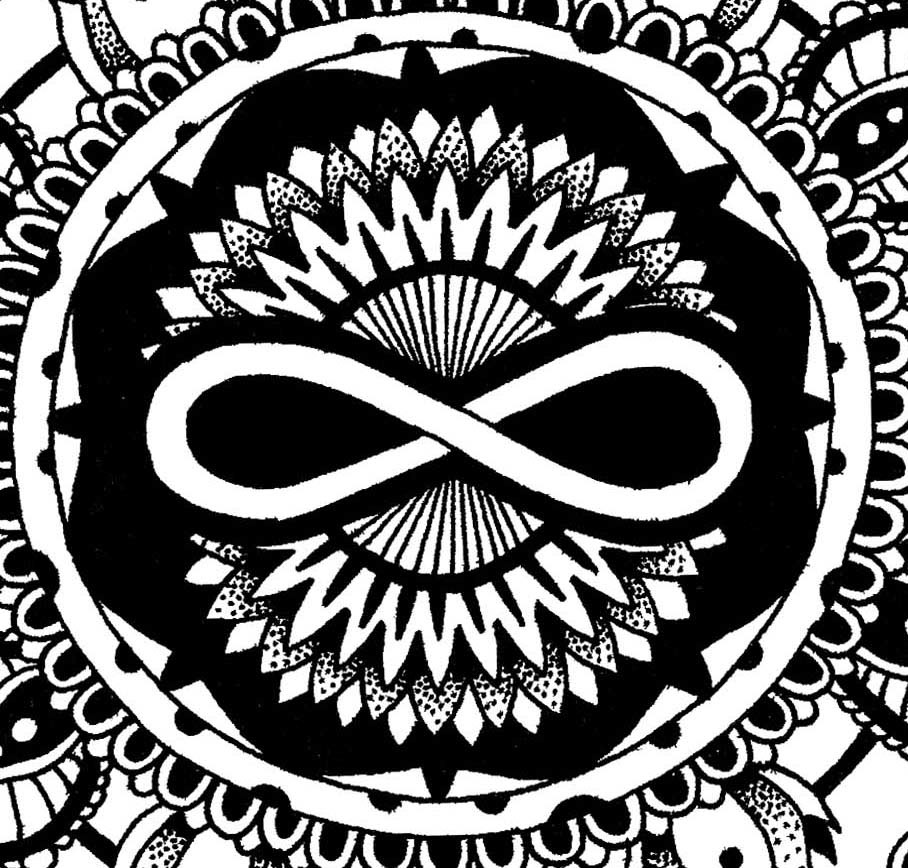 Mandala tattoo design one off hand drawn Black&white dotwork bungai terung tattoo motif