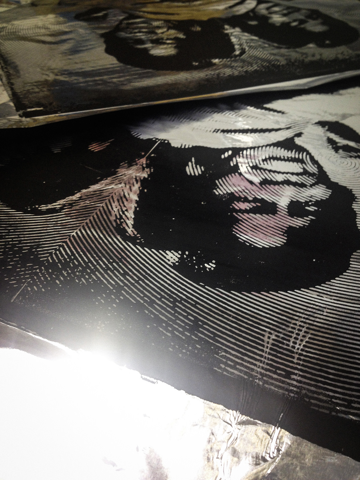 James Brown bobzilla screenprint silkscreen handpulled mesh Aluminium Foil Funk godfather