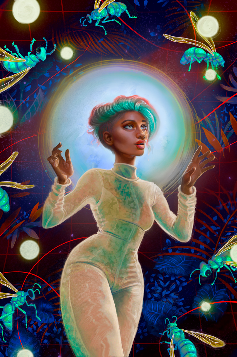 ILLUSTRATION  digitalart bookcover wasps figuredrawing Scifi theawakeningofinsects instaart Insects imaginativefiction