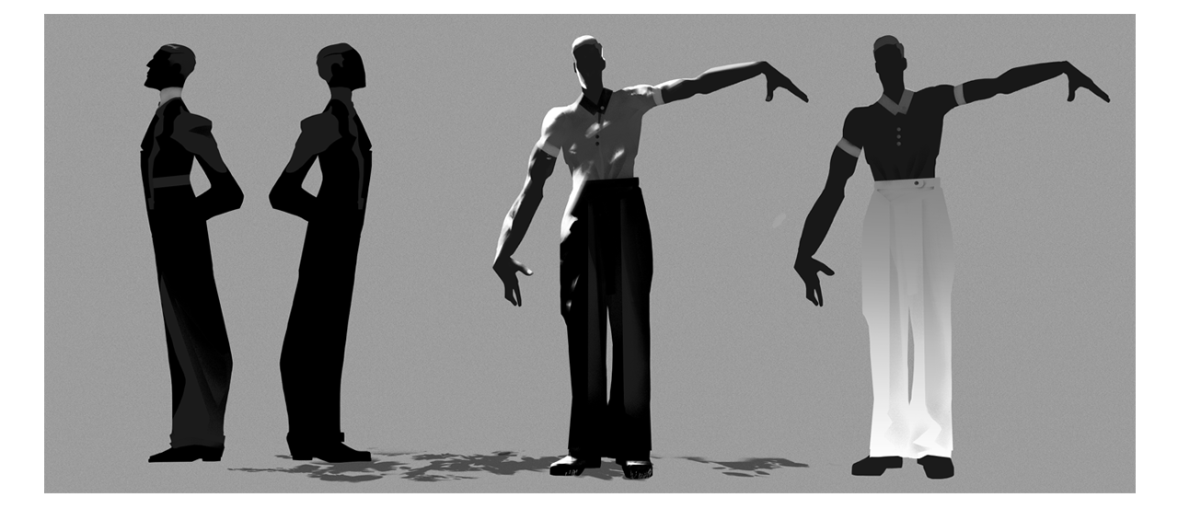 2D animation  artdeco battle black and white Character design  concept art noir War ww2