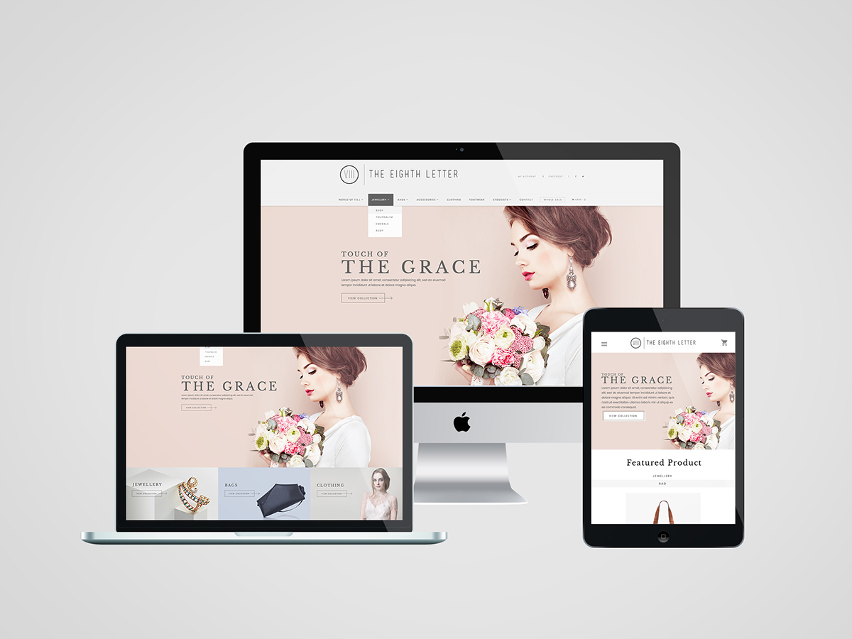 Website design maket banner woman jewerry Website Design Theme