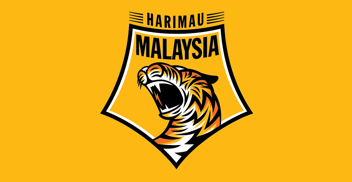 tiger fam HARIMAU MALAYSIA harimau malaya  logo yellow sports football soccer malaysia