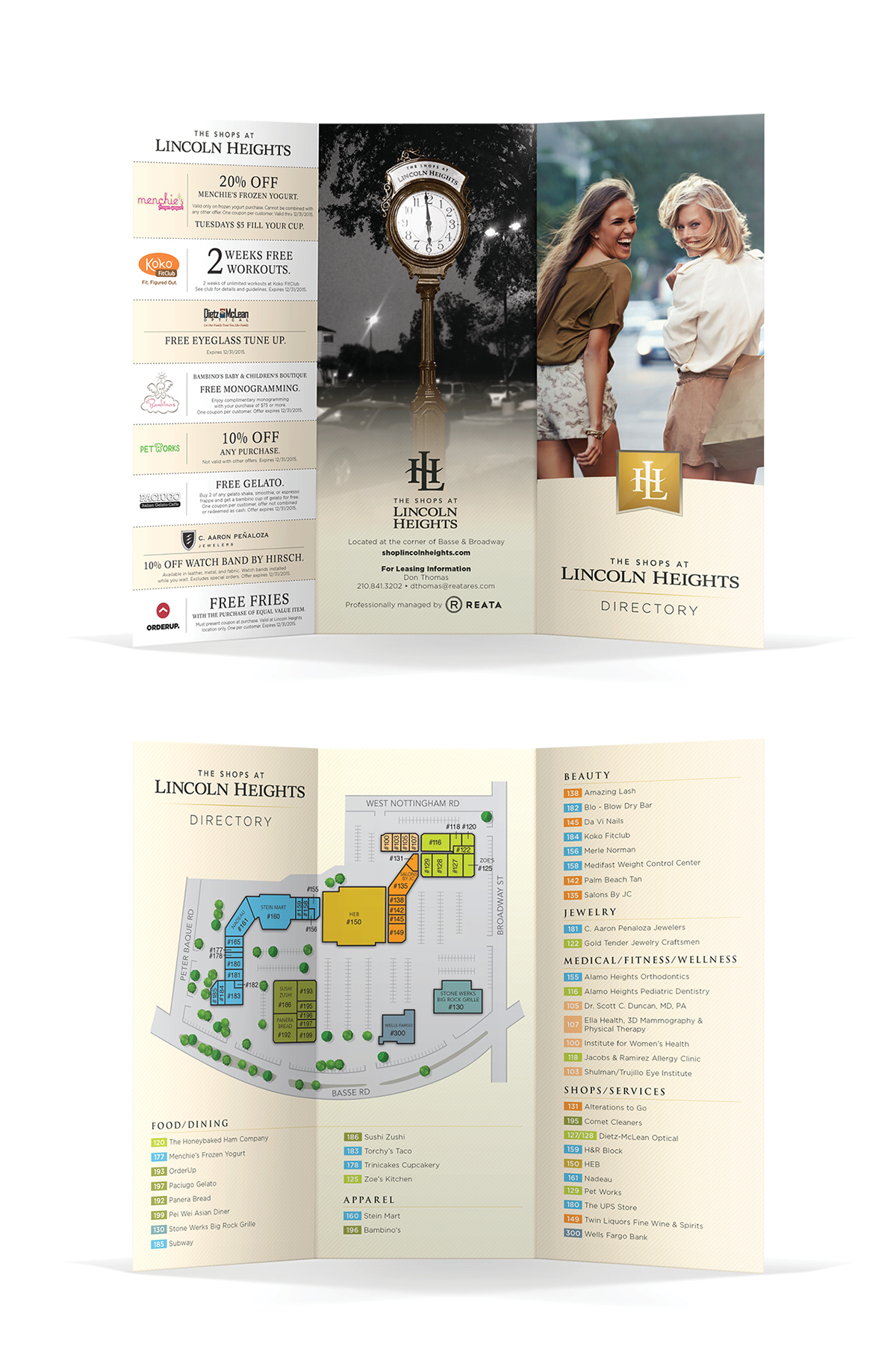 brochure trifold maps Shopping directory posters poster design