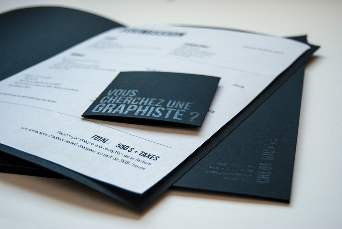self branding self black White wood card business card publicity publicité pub promo enveloppe envelope