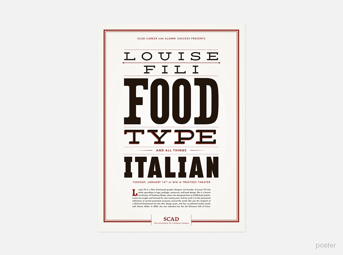publication design design louise fili Food  type Italy italian poster brochure