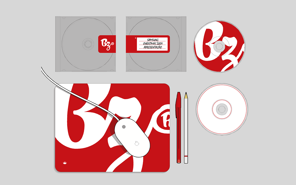 red bizness bz stationary logo Logotype identity brand