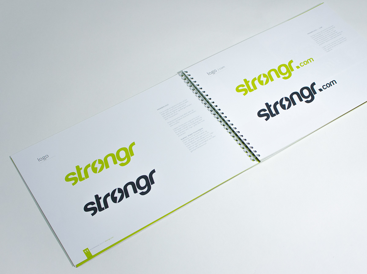 brand strongr TechNutrition identity corporate visual visualidentity logo type font sport lifestyle Guide designguide productdesign