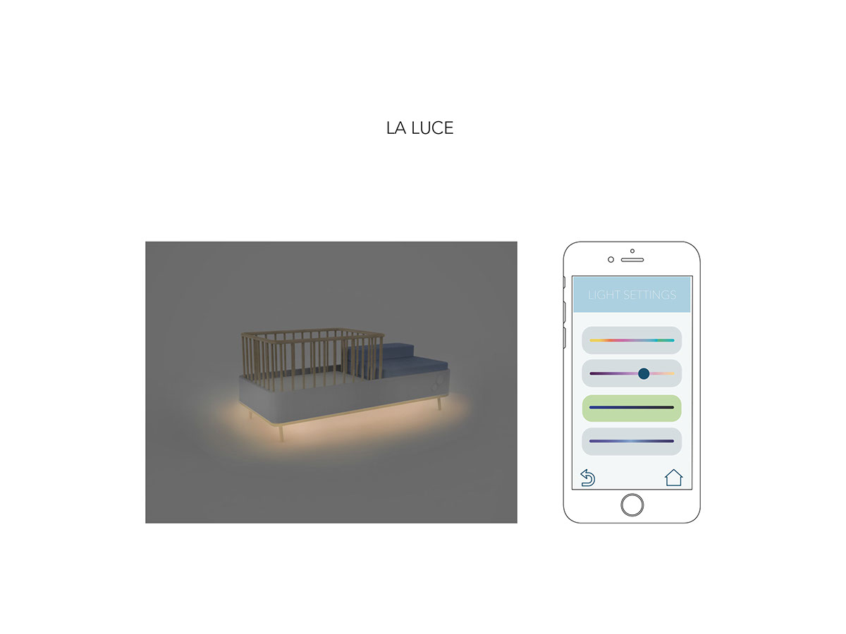 cradle baby bed IoT forniture Smart sleep nordic app