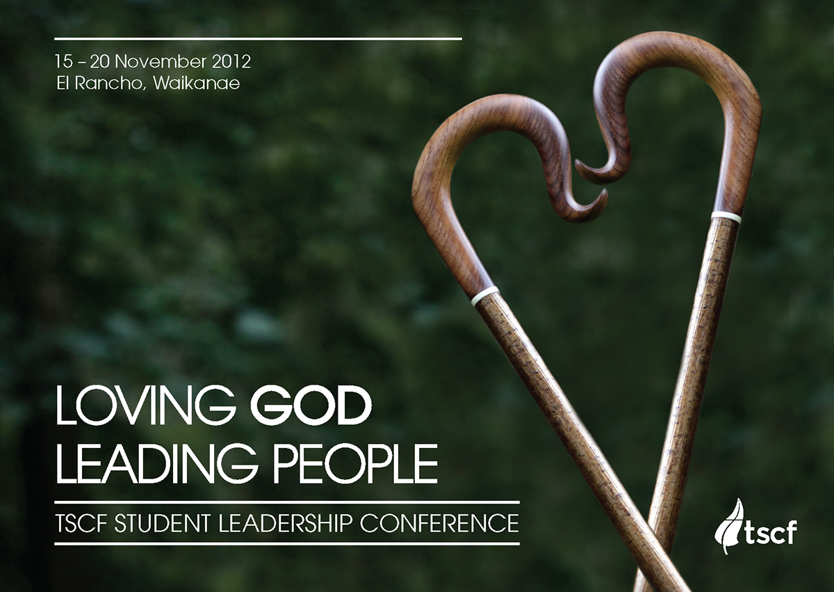 TSCF Christian Shepherd conference postcard publicity student green Nature natural lead leader