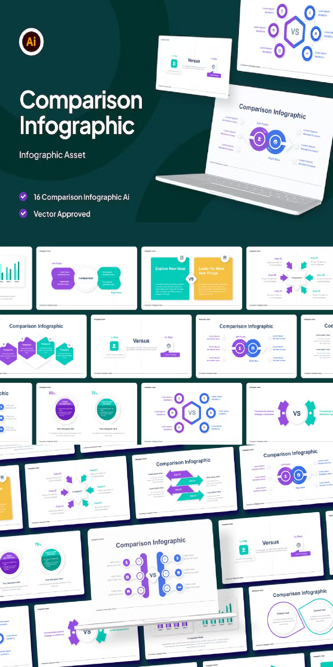 infographic data visualization information design infografia Layout comparison business vector concept Choice