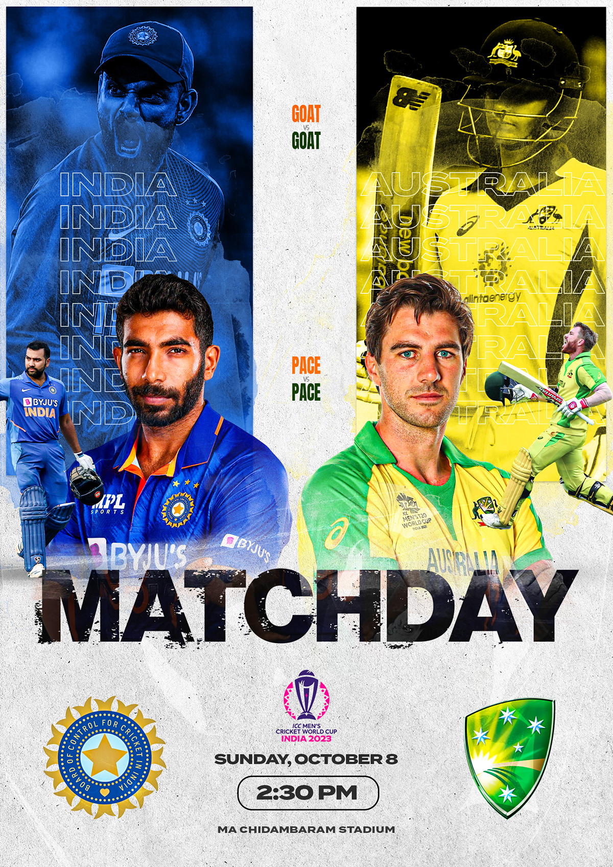 graphic design  photoshop Cricket cricket poster ICC WorldCup sports
