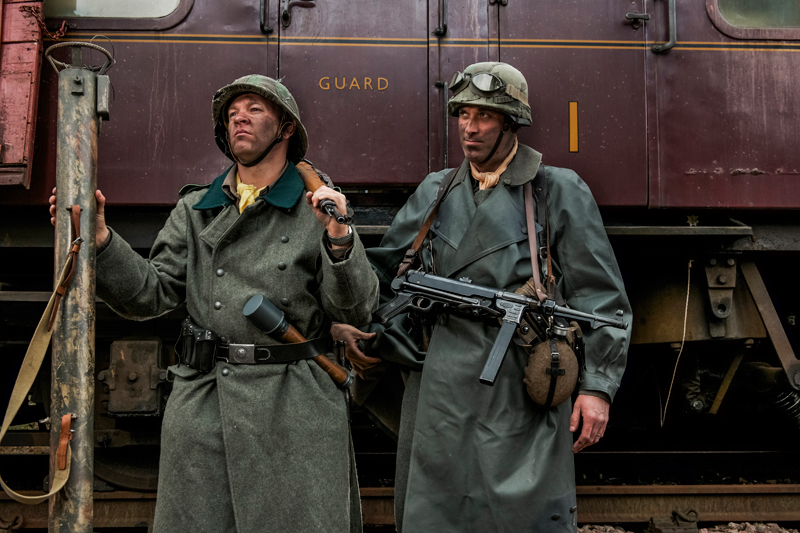 Reenactors ww2 War uniform army decay train brick work portrait Military Film Set german living history russell cobb war films