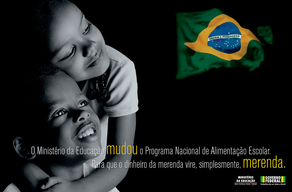 Governo Brazil agency Adag director Theo Basilio photos merenda kids Bandeira