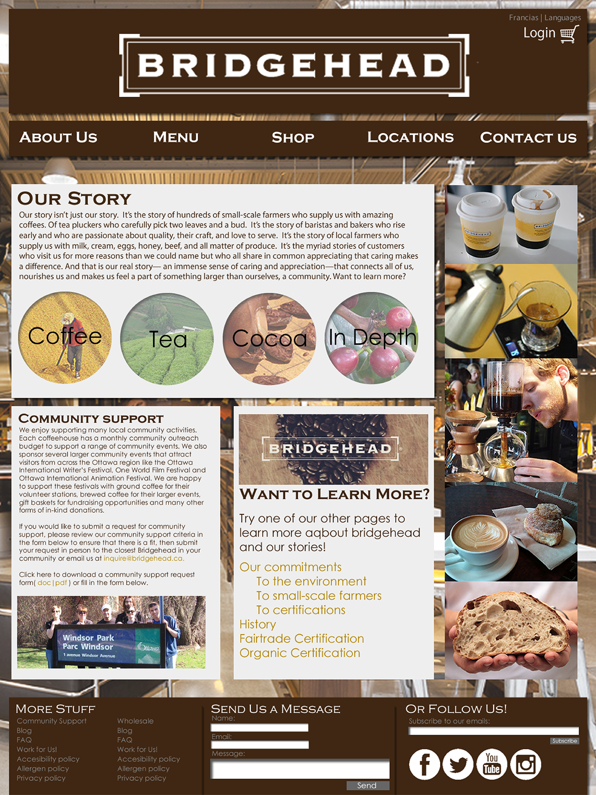 bridgehead Web Coffee Consumer redesign