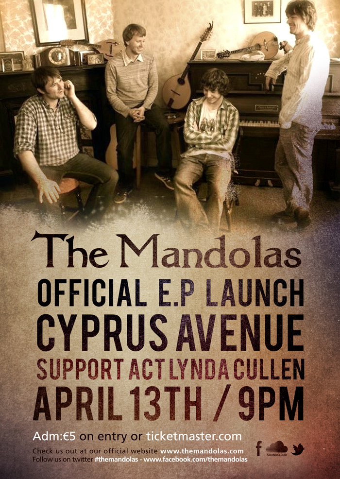 The Mandolas Poster EP launch poster traditional irish