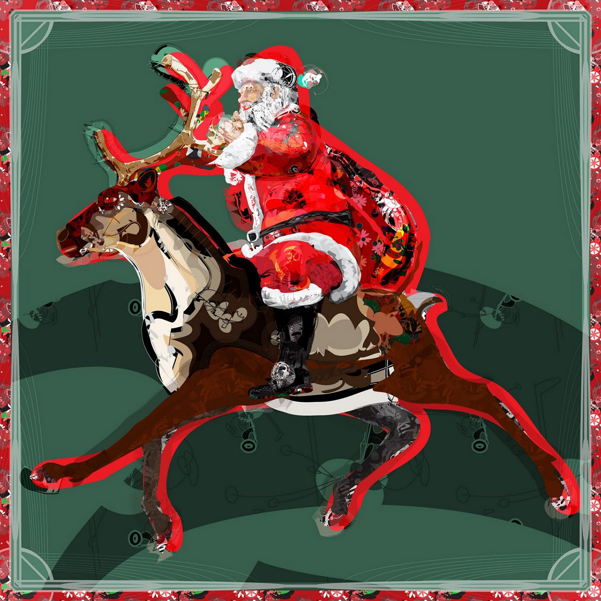 Santa Claus reindeer xmas Christmas