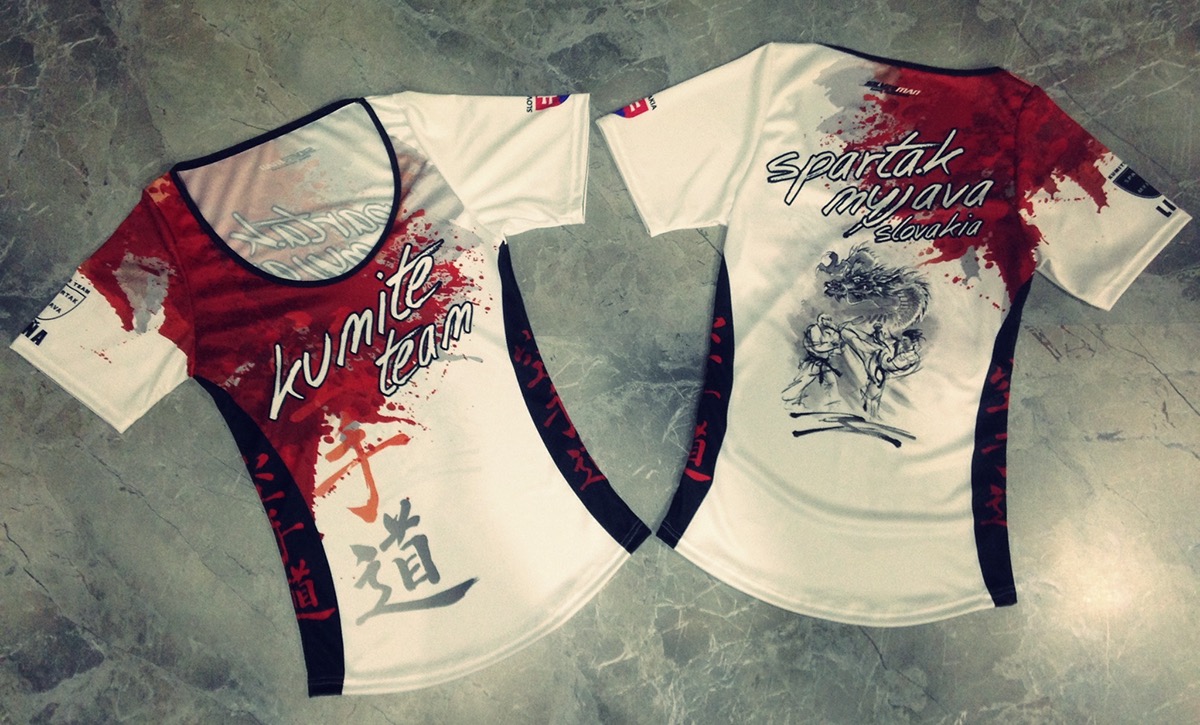 Illustrator photoshop karate kumite team t-shirt