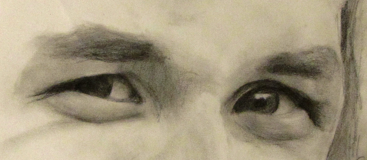 graphite eyes Drawing  sketching