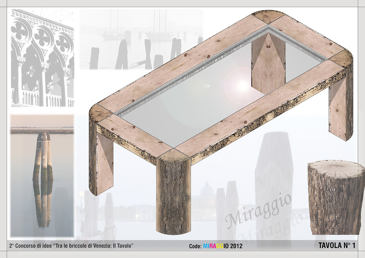 design table forniture valli wood wood design Riva 1920 briccole venezia Venice Italy design contest tavolo riva rovere