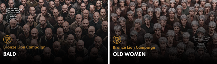 security cameras bald prejudice HD crowd old women Cannes canneslions Witness