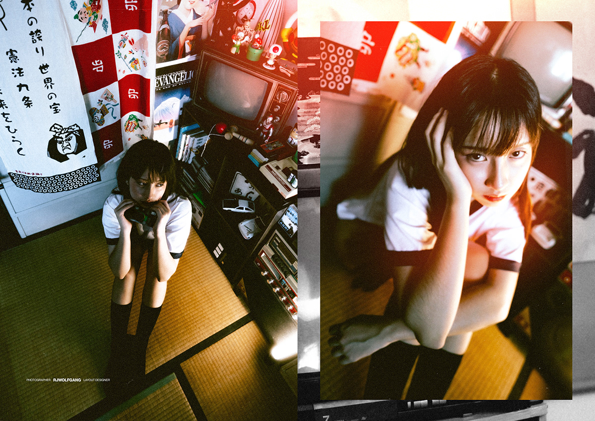 Photography  photoshoot japanese Film   portrait Layout Design graphic design  Teenagefever portrait photography