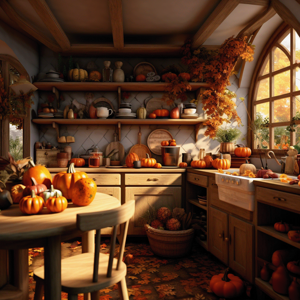 Fall kitchen decoration