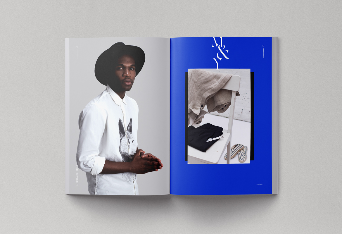 fashion brand blog design ik blue blue branding  modern