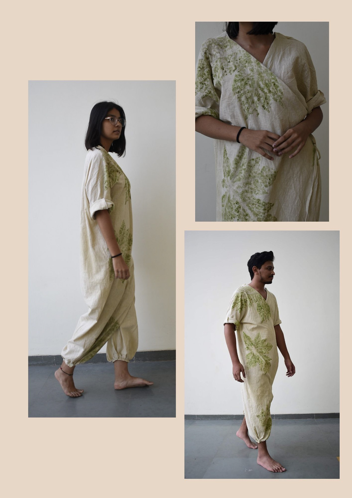 Casual wear eco printing Natural Dyeing Natural fiber Nature organic streetwear Sustainable unisex fashion