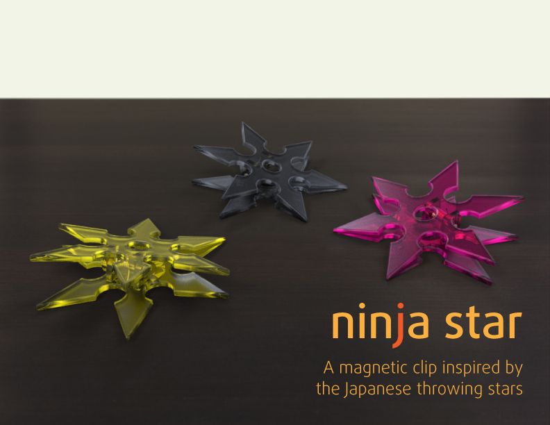 ninja star magnet clip kitchen Office organize japanese plastic Magnetic