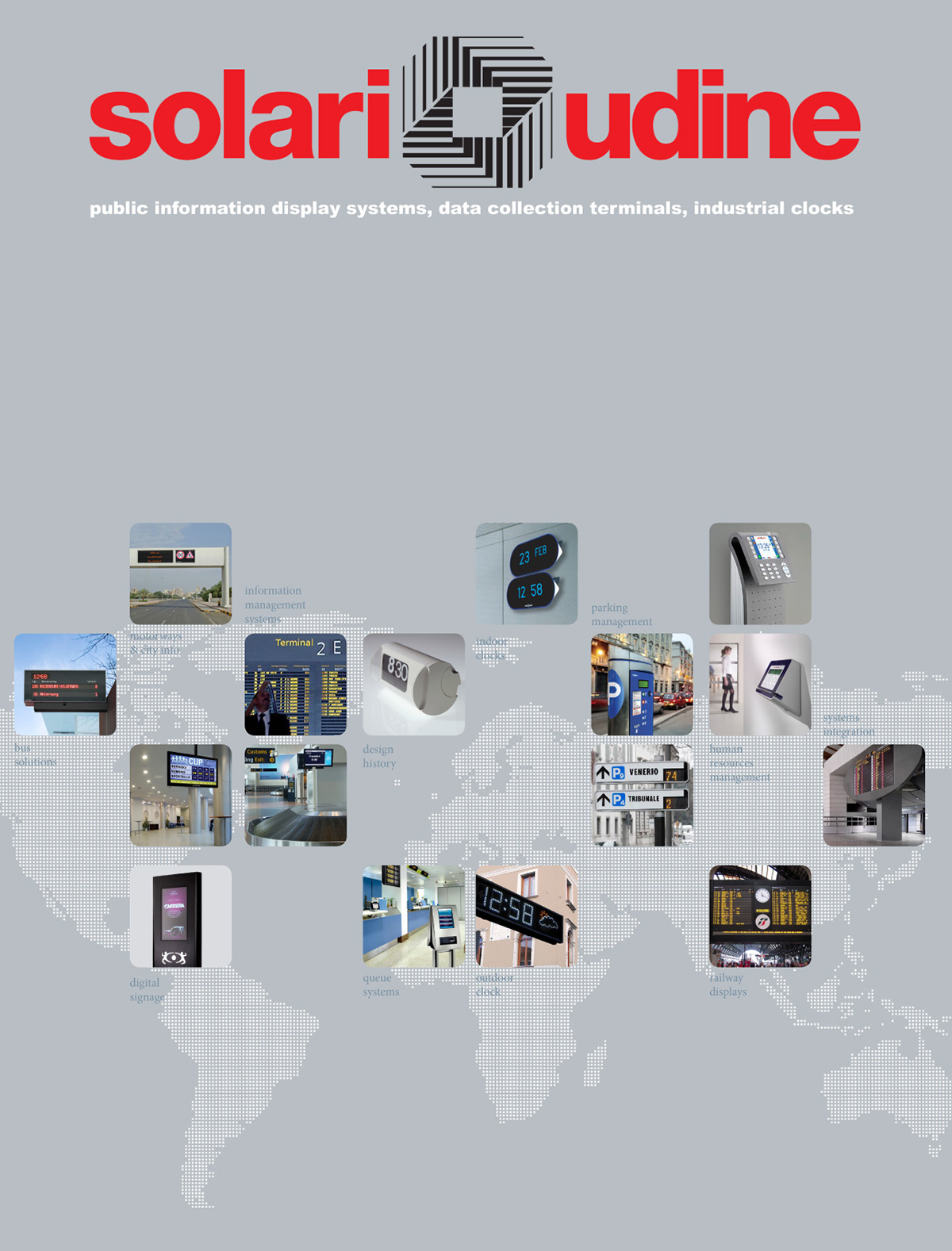 udine brochure marketing   led clocks Data solari