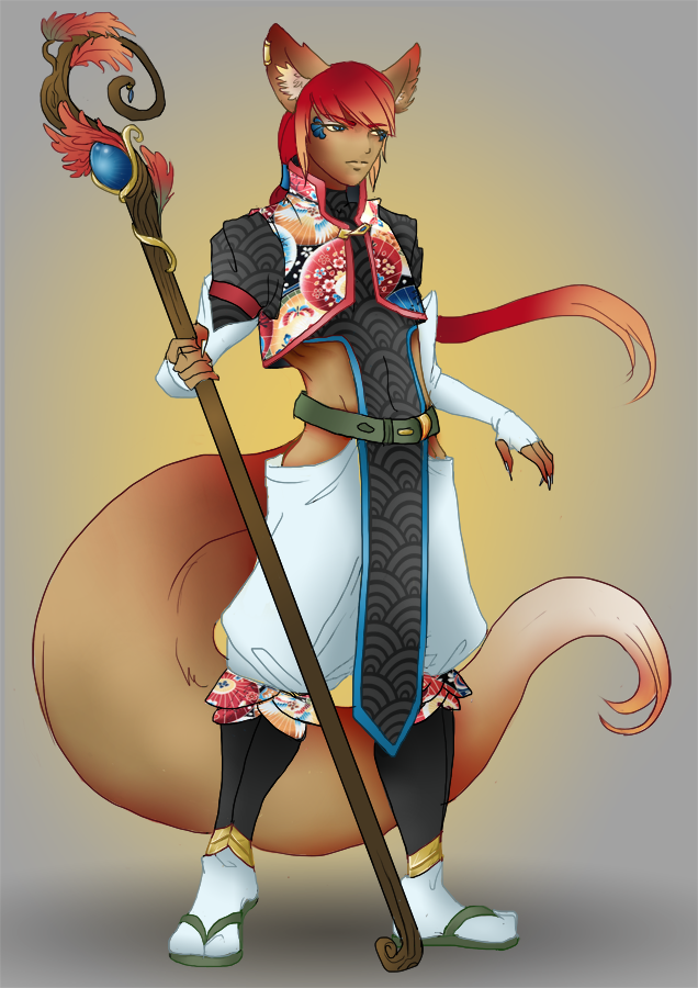 FOX fantasy anime kitsune anthro humanoid
