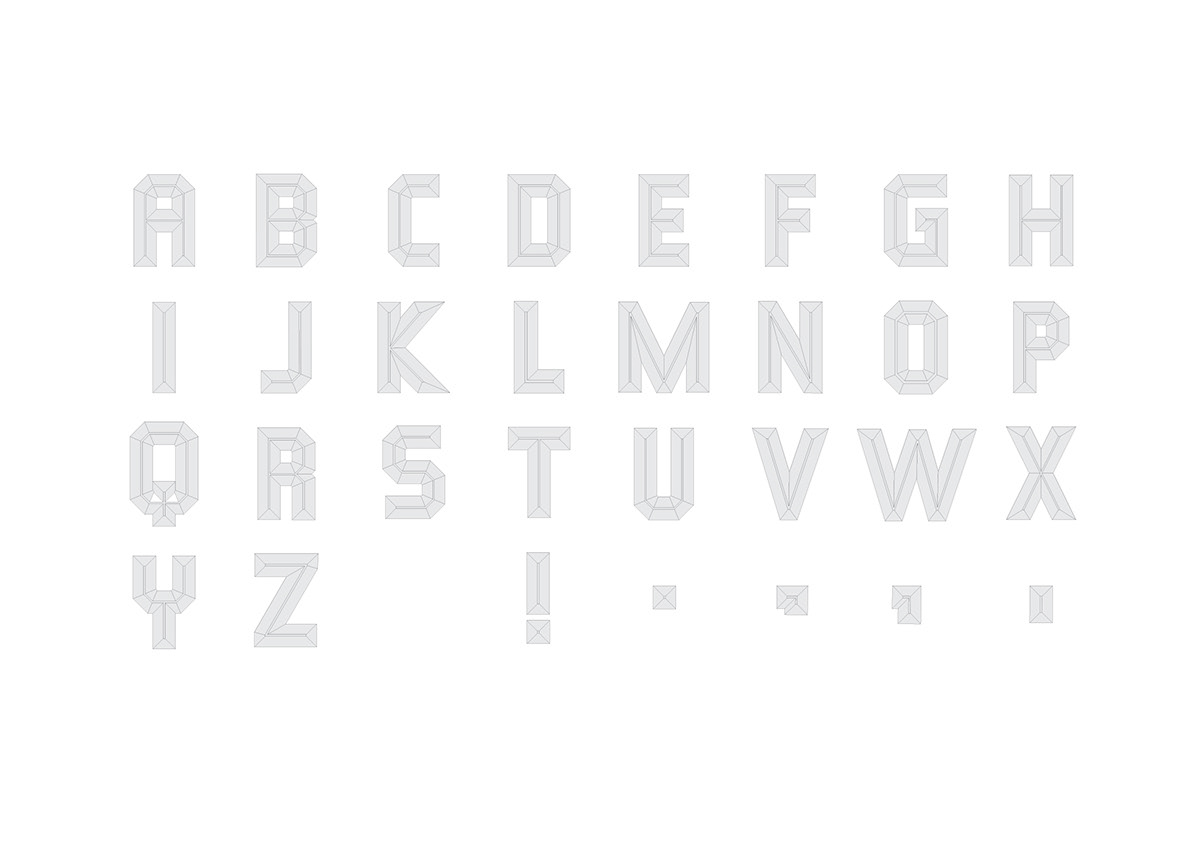 bevel type font work in progress 3D block