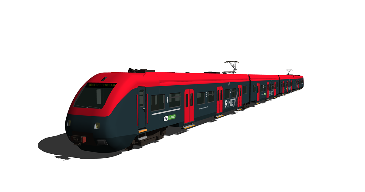 train Zug NS trein cab Render SketchUP 3D model