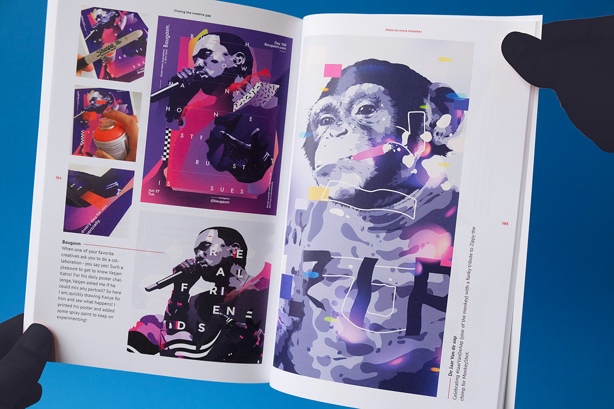 book Digital Art  typography   editorial portrait Colourful  adobe ILLUSTRATION  screenprint
