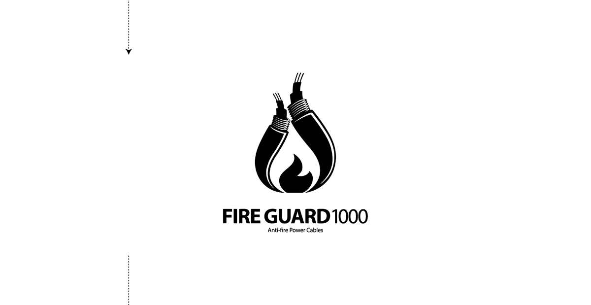 Fire guard cabels anti fire identity concept creative