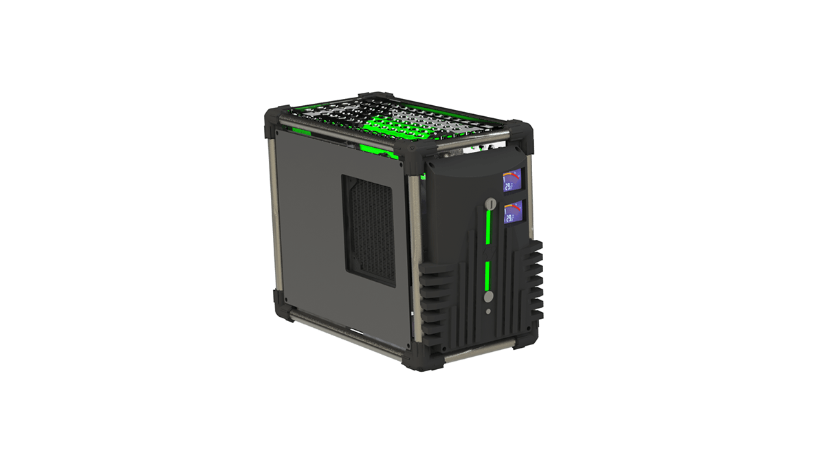 PC Windows 7 cad Solidworks small compact portable clear cristal Mini-itx design water cooled pump acylic case