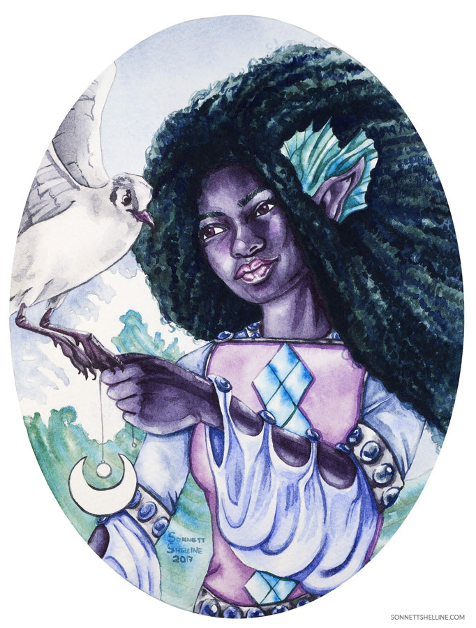 elf fantasy wave mermaid seagull fairytale folktale Ocean