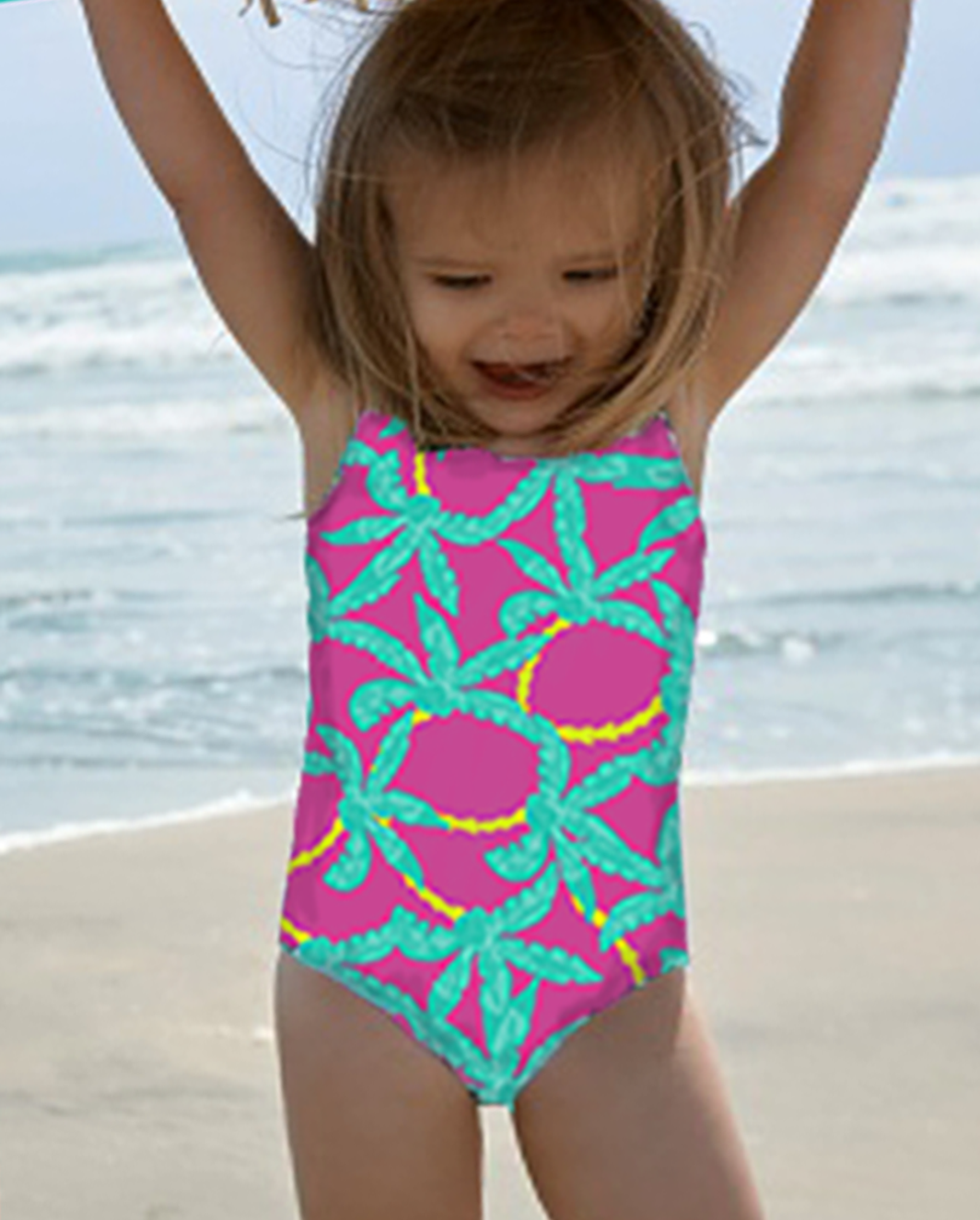 beach girls summer Fun textile designs swimwear tweens party