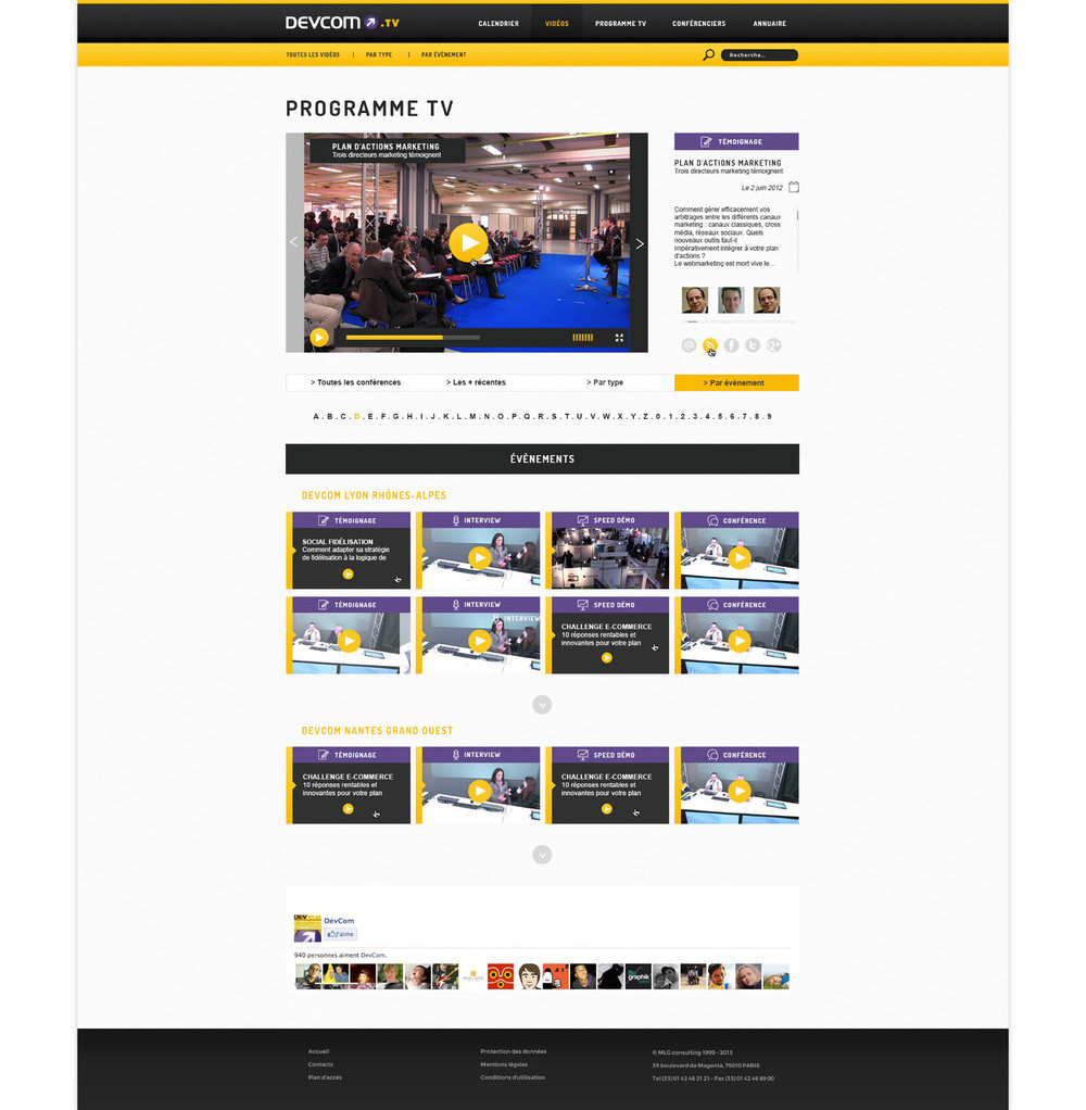companies business broadcast video Platform UI ux