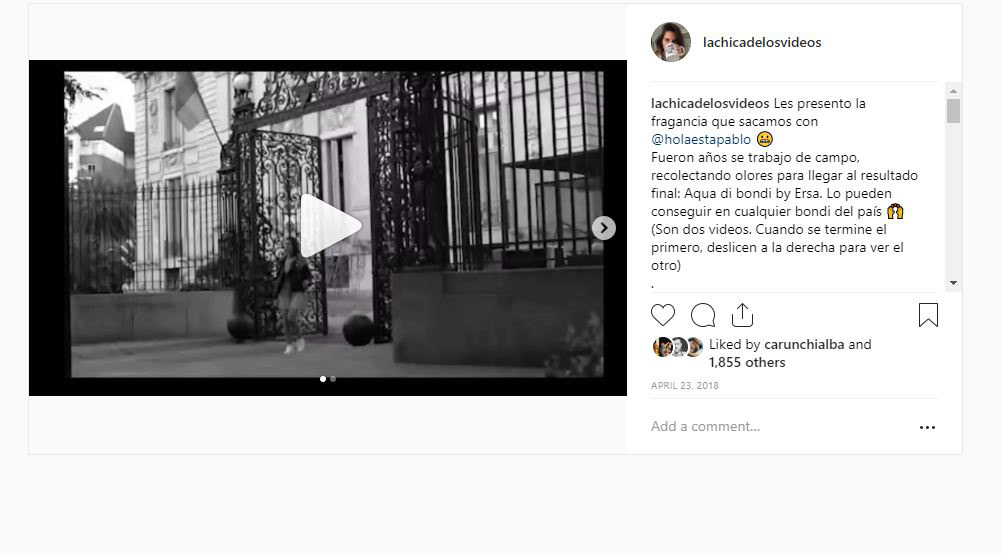instagram Viral lachicadelosvideos videogram video social media redes creatividad publicidad