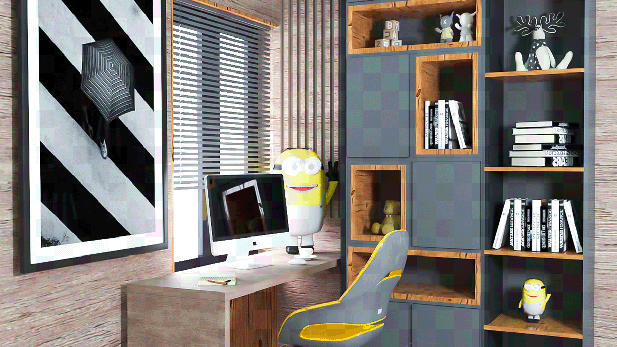 3D 3ds max architecture interior design  modern Render vray