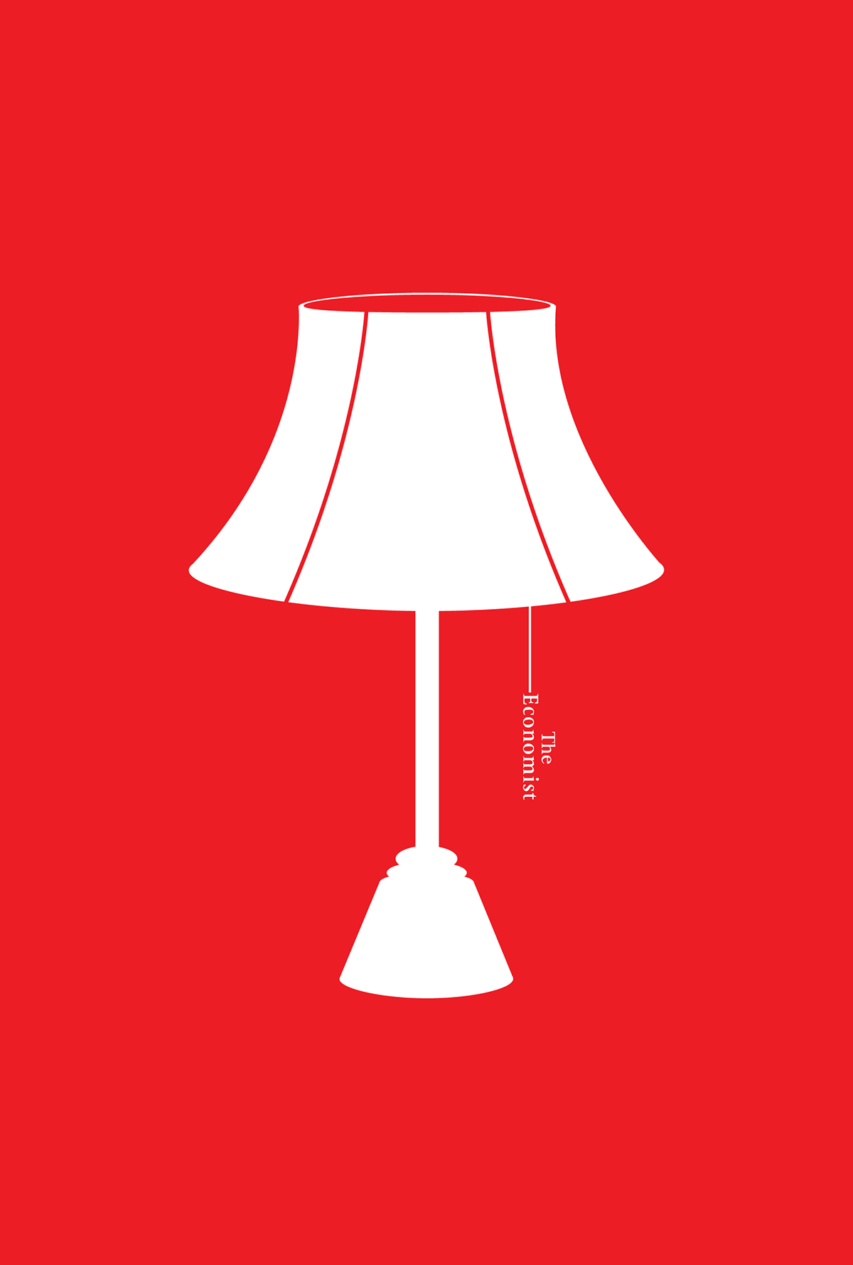 Lamp The Economist newspaper magazine minimal print poster red Silhouette